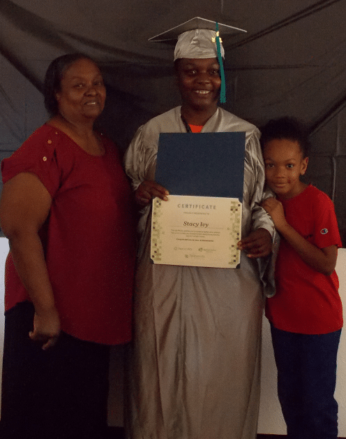 Graduate with family